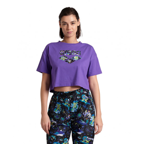 Жіноча футболка Arena FUN PLANET CROP TEE