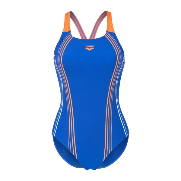 Жіночий купальник Arena CLEAR LINES SWIMSUIT V BACK LB