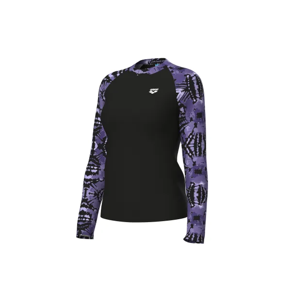 Жіночий лонгслів Arena SWIM L/S RASH VEST ALLOVER