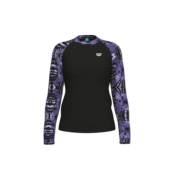 Жіночий лонгслів Arena SWIM L/S RASH VEST ALLOVER