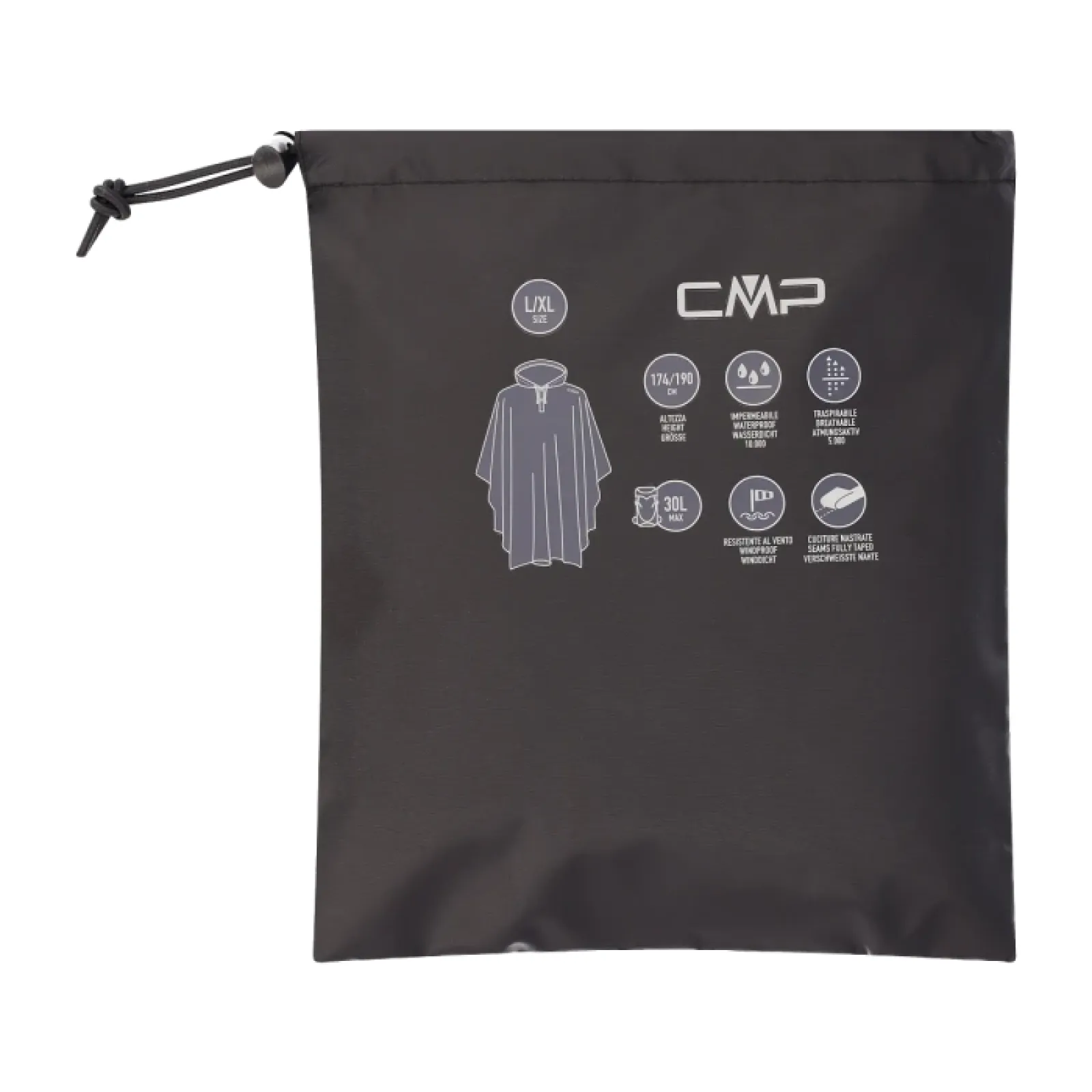 Пончо CMP UNISEX PONCHO FIX HOOD