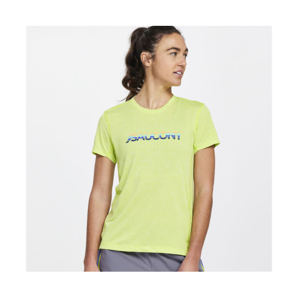 Жіноча футболка Saucony STOPWATCH GRAPHIC SHORT SLEEVE