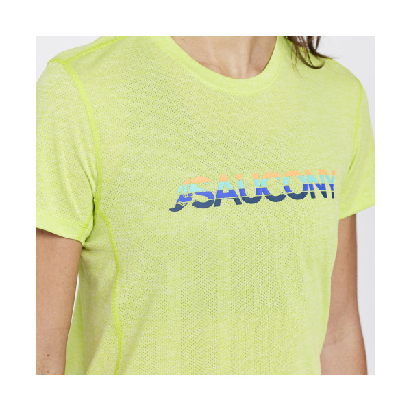 Жіноча футболка Saucony STOPWATCH GRAPHIC SHORT SLEEVE