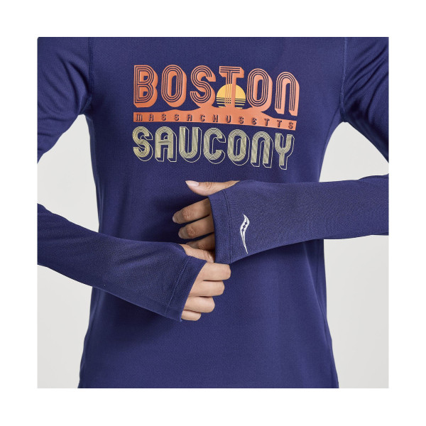 Жіноча футболка з довгими рукавами Saucony Stopwatch Graphic Long Sleeve