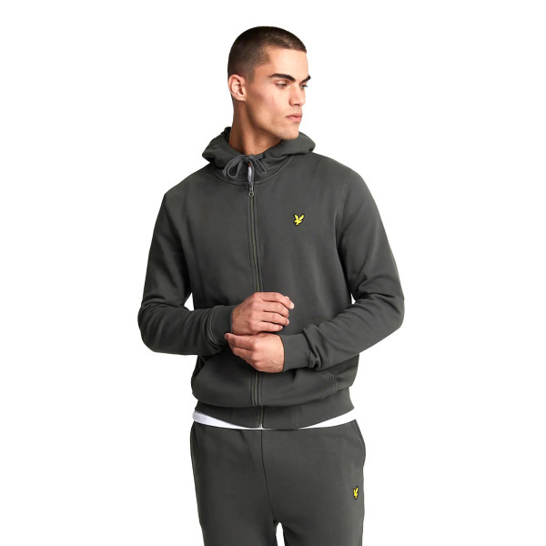 Lyle and scott zip through hoodie on sale