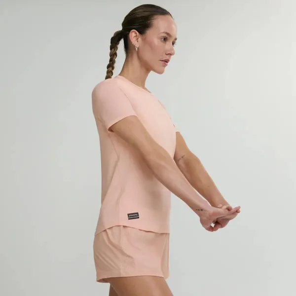 Жіноча футболка Saucony STOPWATCH SHORT SLEEVE